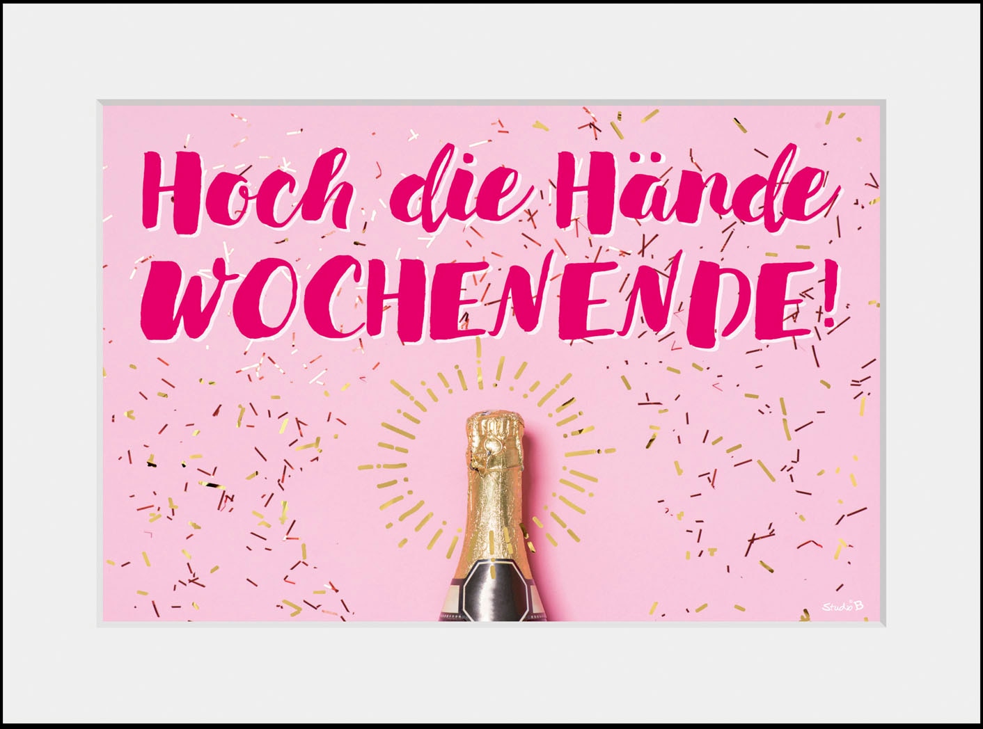 queence Bild "HOCH DIE HÄNDE WOCHENENDE", Sprüche & Texte, (1 St.) von Queence