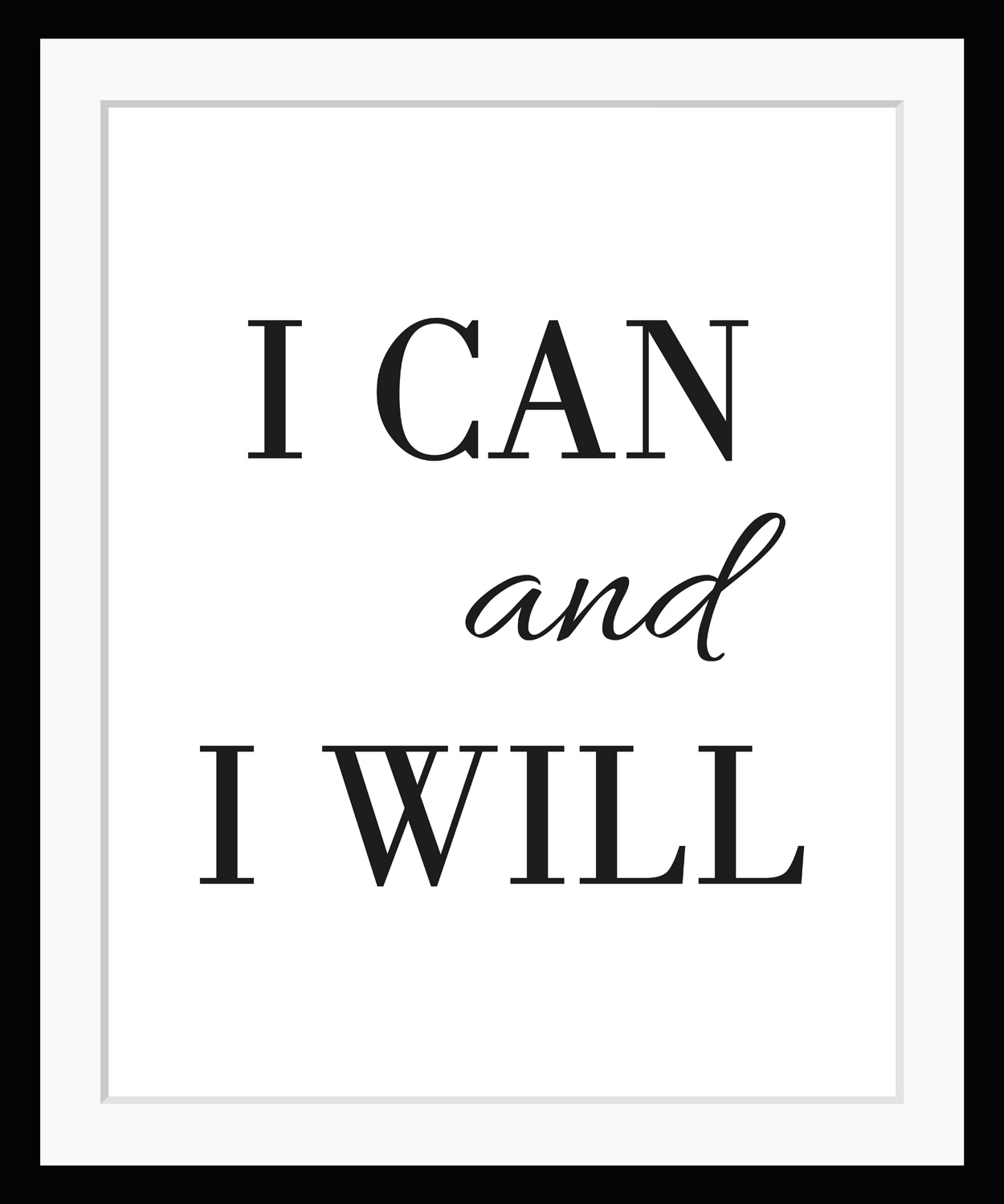 queence Bild "I CAN AND I WILL", Buchstaben von Queence