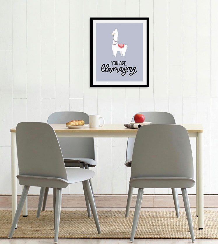 queence Bild "Llamazing" 1 Stk. tlg. gerahmt von Queence