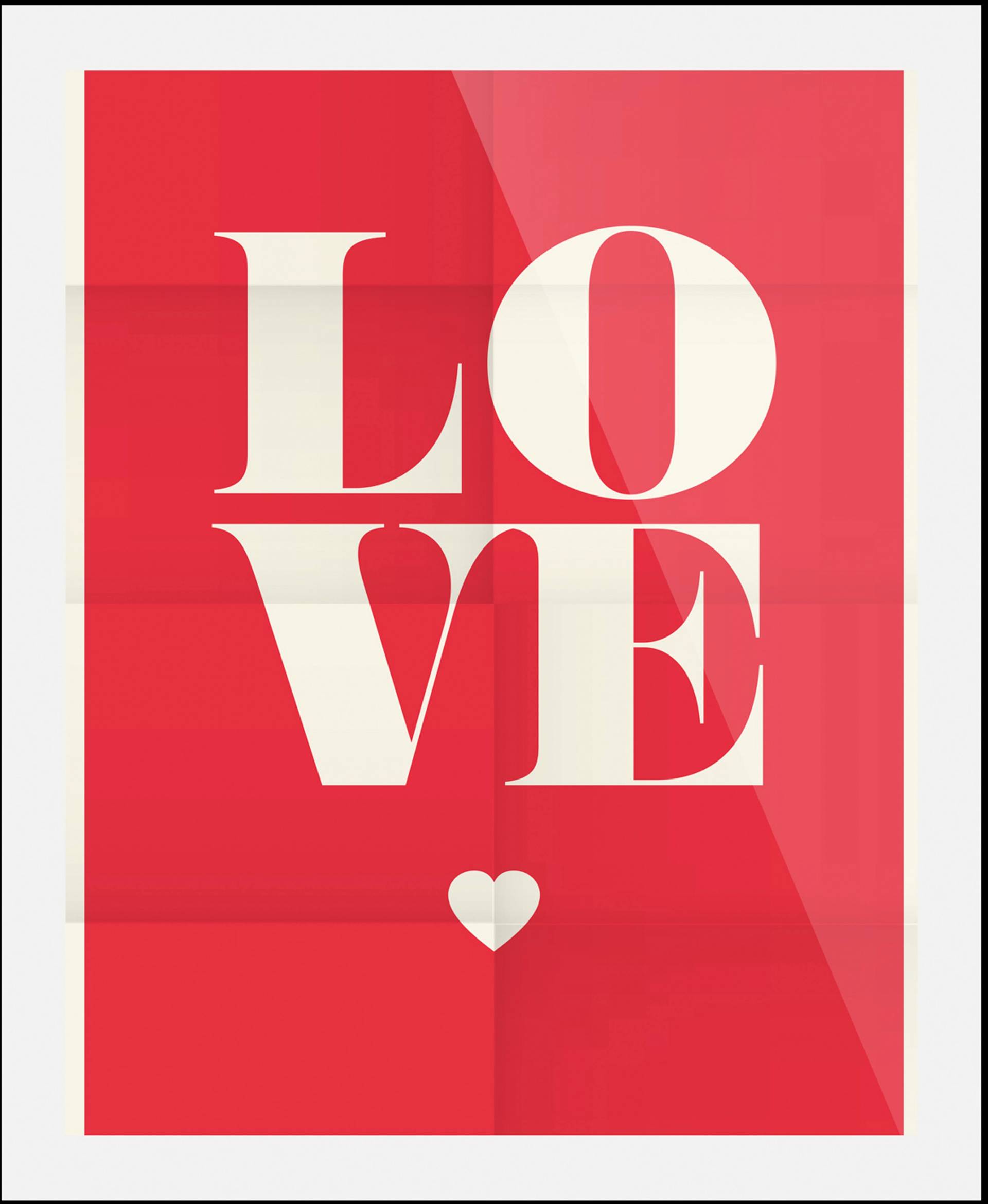 queence Bild "Love Letter" Herz  Herzbilder  Liebessprüche  Schriftzüge 1 Stk. tlg. gerahmt von Queence