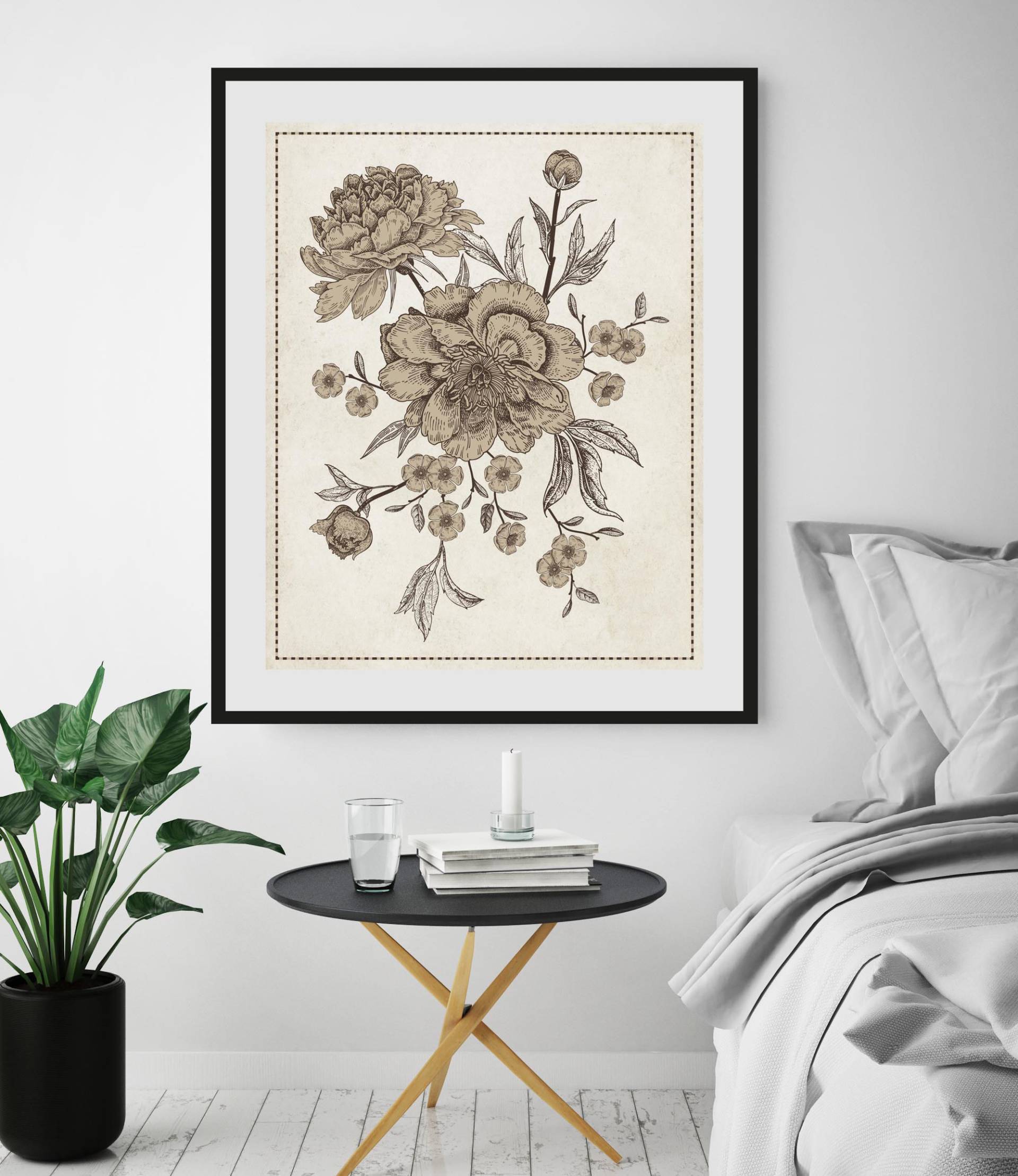 queence Bild "Rosalie", (1 St.), HD Premium Poster-Druck inkl. Holzrahmen von Queence