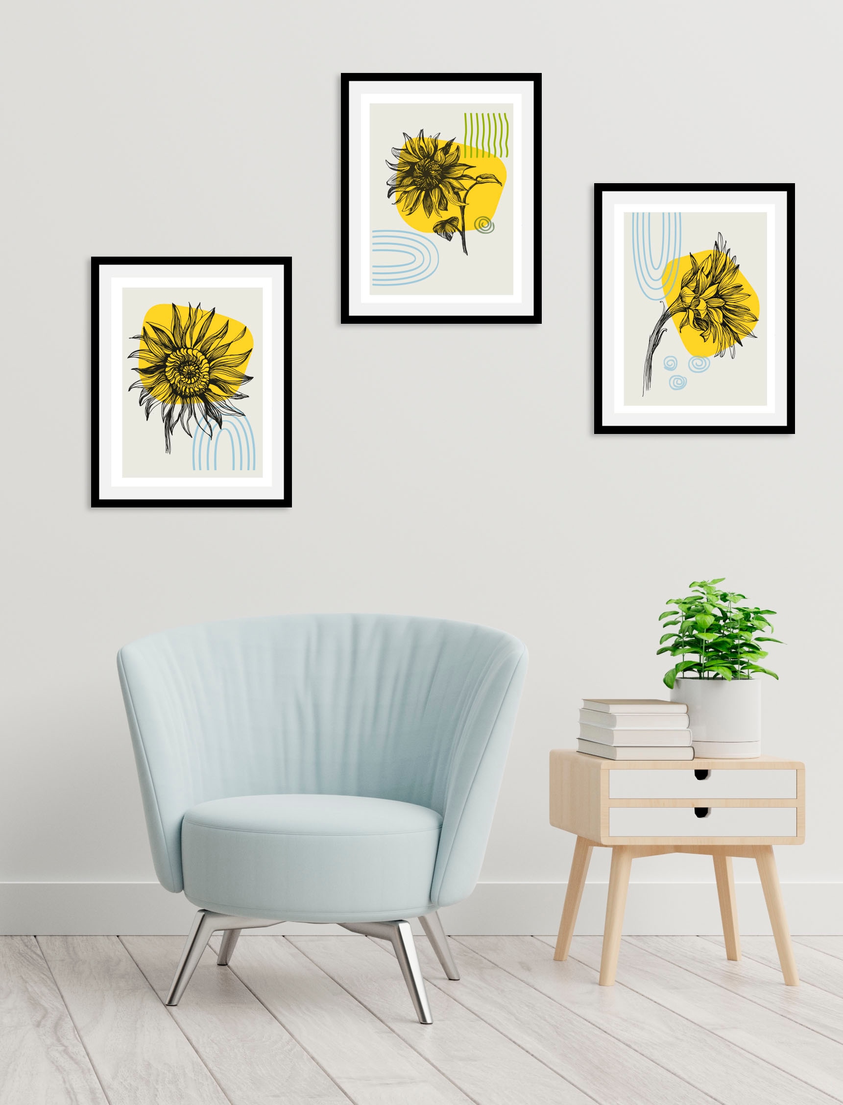 queence Bild "Set Sunflower", Blumen, (1 St.) von Queence