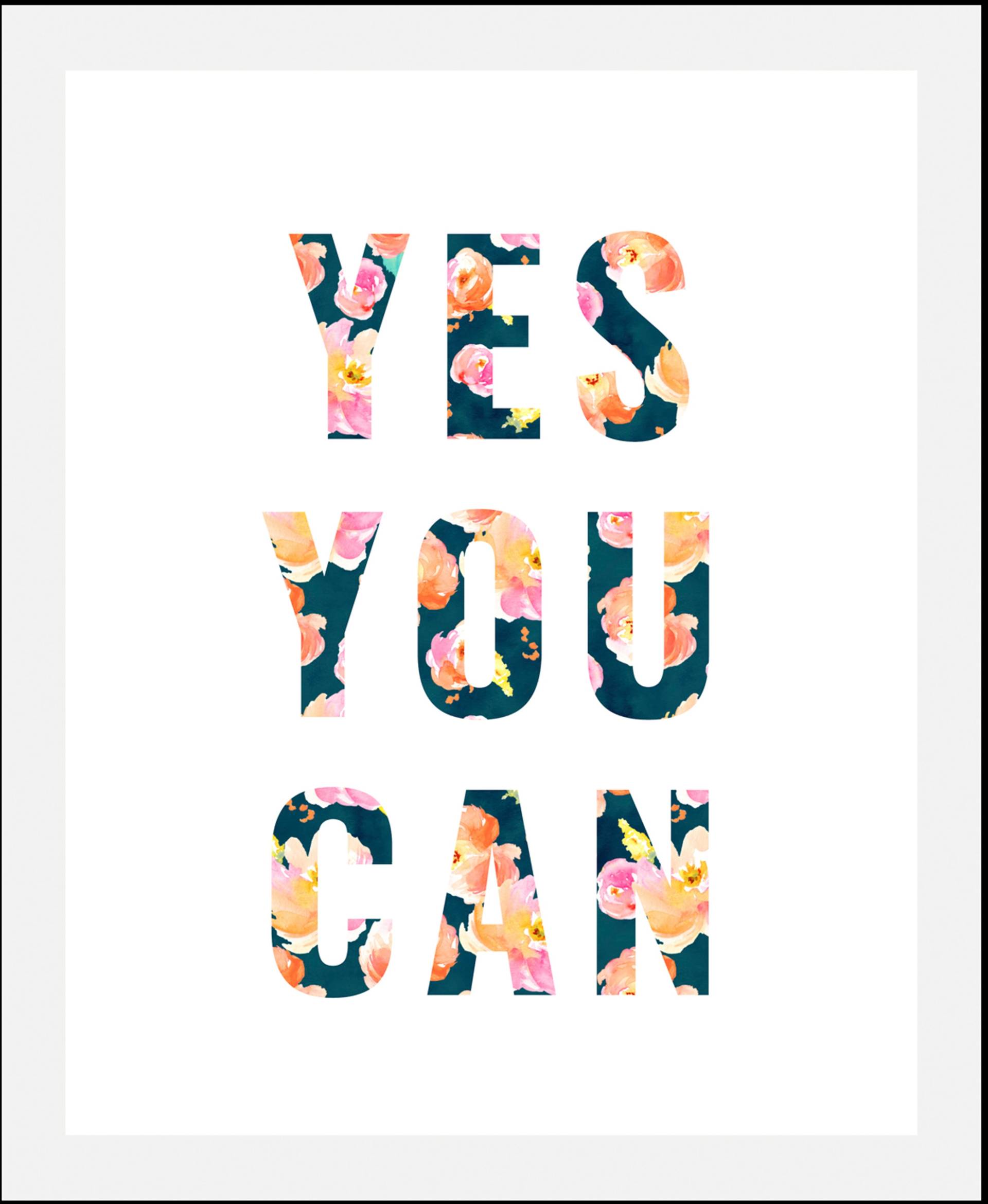 queence Bild "Yes you can", Schriftzüge, (1 St.) von Queence