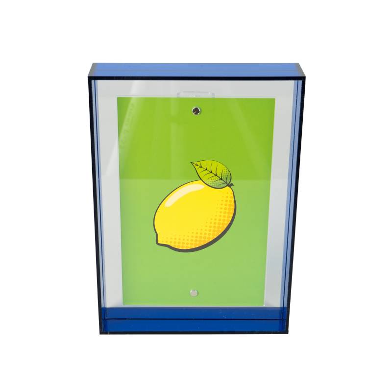 queence Bilderrahmen "Wechselrahmen blau" für 1 Bilder 1 Stk. tlg. Stylischer Neon Rahmen für Fotos und Bilder in 10x15cm von Queence