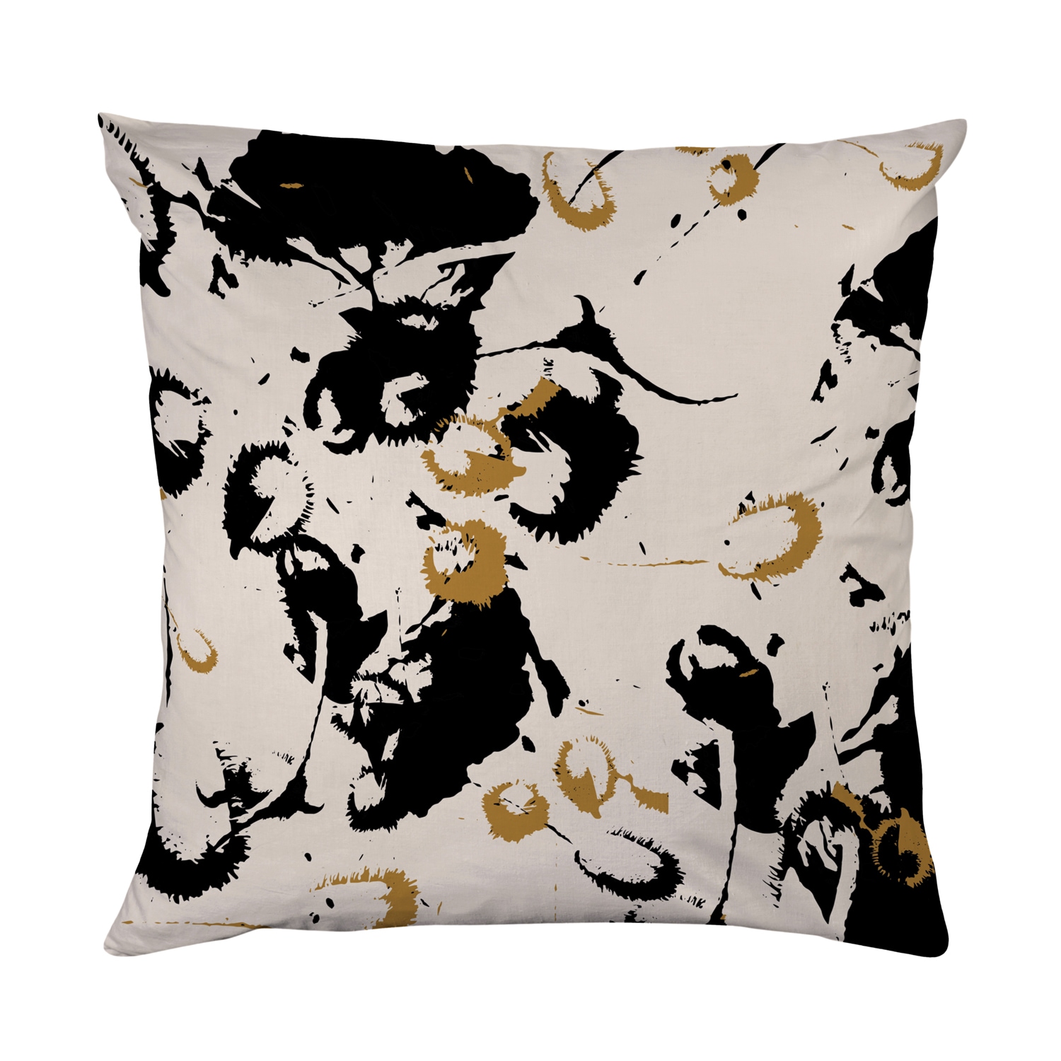 queence Dekokissen "Abstraktes Muster schwarz gold", Beidseitig bedruckte Kissenhülle, Kissen 40x40cm, inkl. Reißverschluss queence Dekokissen "Abstraktes Muster schwarz gold", Beidseitig bedruckte Kissenhülle, Kissen 40x40cm, inkl. Reißverschluss von Queence