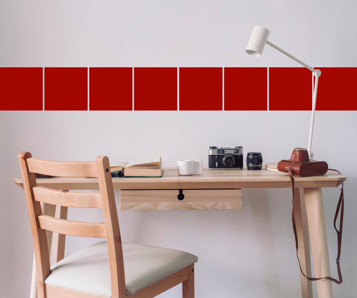 queence Fliesenaufkleber "Unifarben" Stickerfliesen, selbstklebend, Sticker, 12er Set von Queence