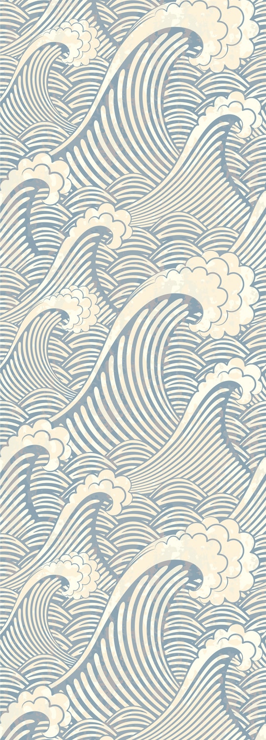 queence Vinyltapete "Bernadette" Meer  Motiv  Strand  bedruckt  gemustert  naturalistisch glatt 90x250cm, selbstklebend, kinderleichte Anbringung, Sticker von Queence