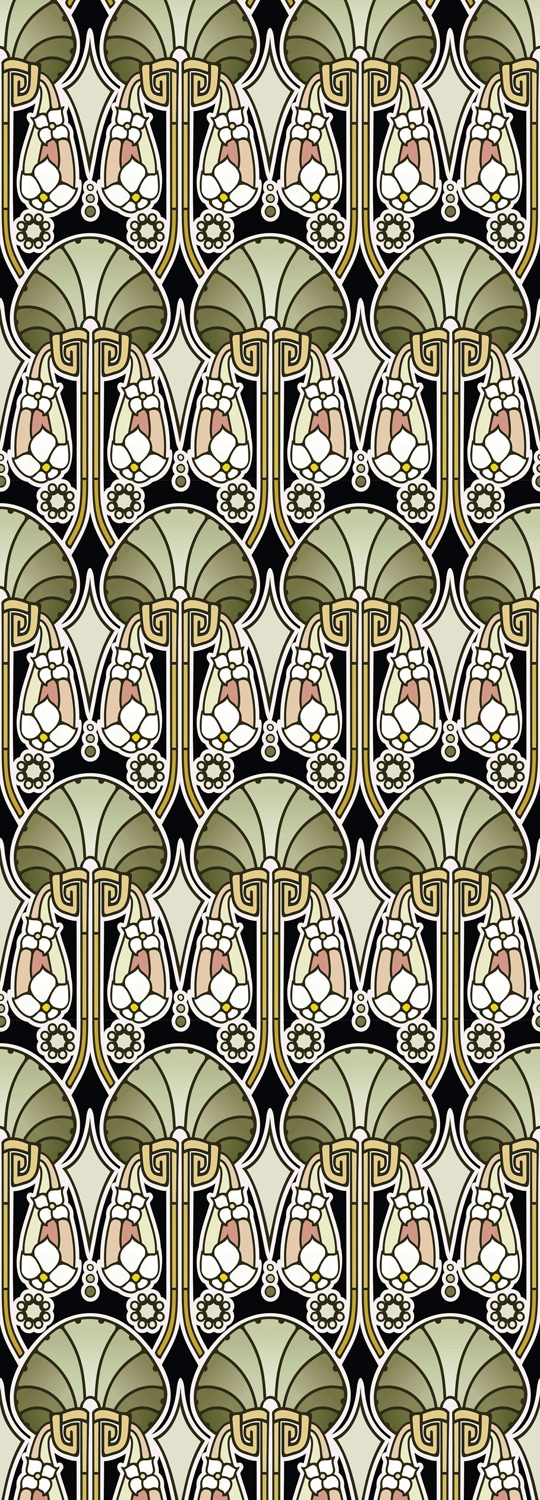 queence Vinyltapete "Eliana" Antikoptik  Barock  Kunst  bedruckt glatt 90x250cm, selbstklebend, kinderleichte Anbringung, Sticker von Queence