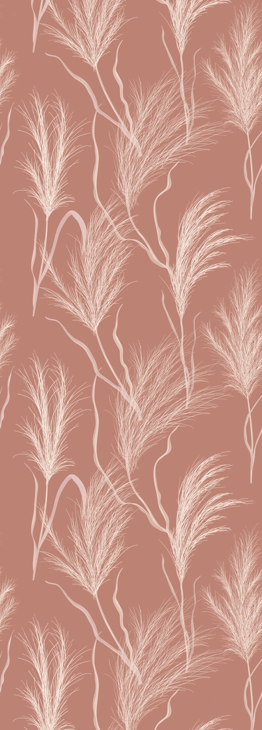 queence Vinyltapete "Gräser" natürlich glatt 90x250cm, selbstklebend, kinderleichte Anbringung, Sticker von Queence