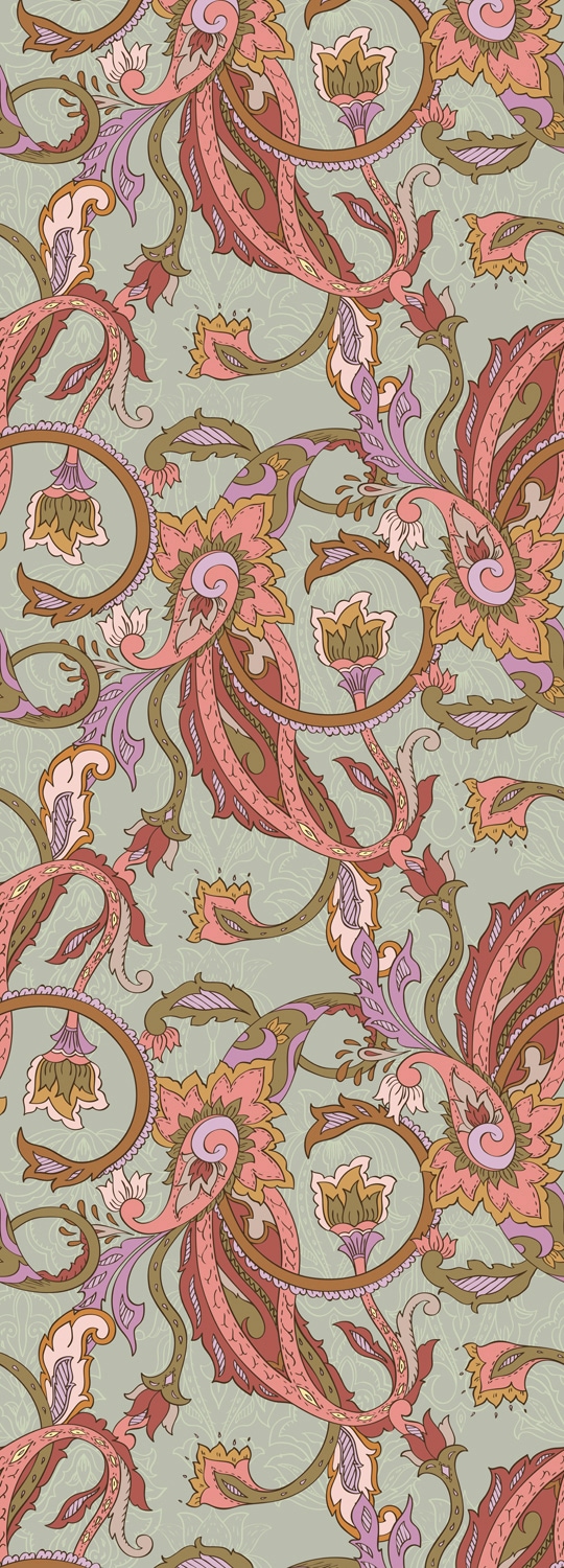 queence Vinyltapete "Jesse" Motiv  bedruckt  botanisch  floral  gemustert  natürlich glatt 90x250cm, selbstklebend, kinderleichte Anbringung, Sticker von Queence