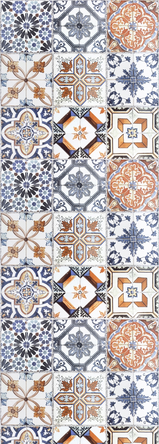 queence Vinyltapete "Korilu Fliesen" glatt 90x250cm, selbstklebend, kinderleichte Anbringung, Sticker von Queence