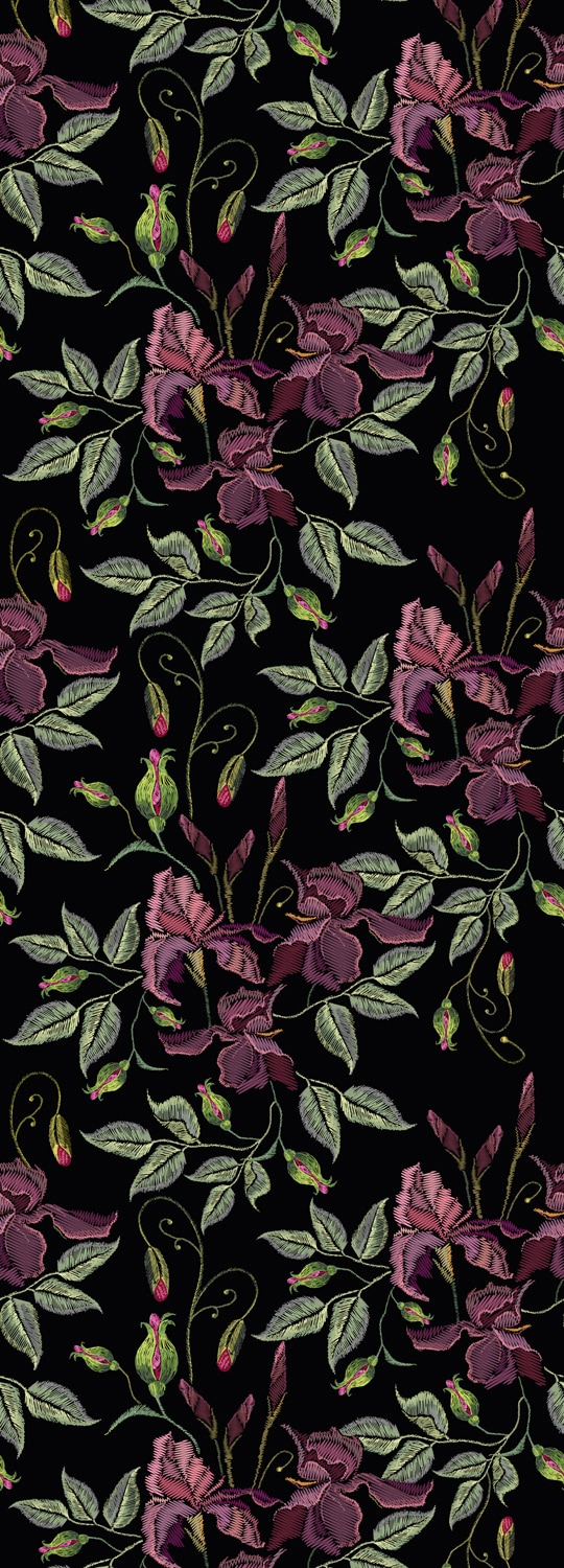 queence Vinyltapete "Lenore" Motiv  bedruckt  botanisch  floral  gemustert  natürlich glatt 90x250cm, selbstklebend, kinderleichte Anbringung, Sticker von Queence