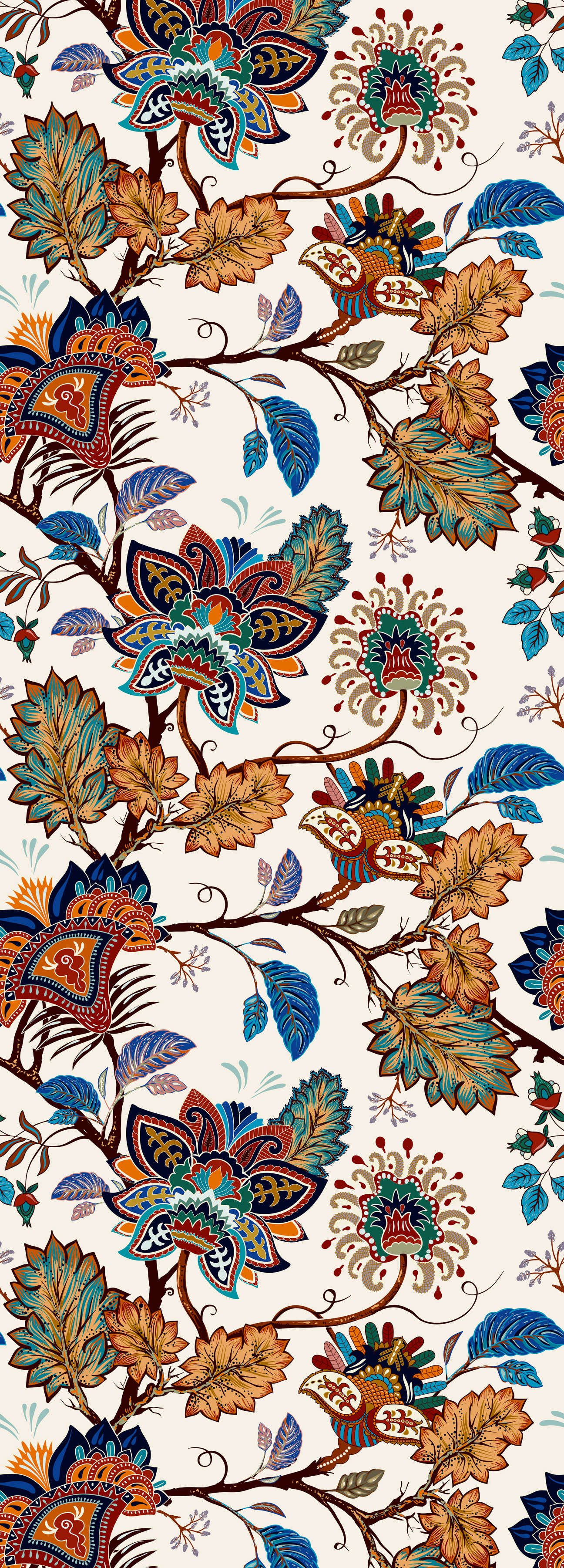 queence Vinyltapete "Monica" Motiv  bedruckt  botanisch  floral  gemustert  natürlich glatt 90x250cm, selbstklebend, kinderleichte Anbringung, Sticker von Queence