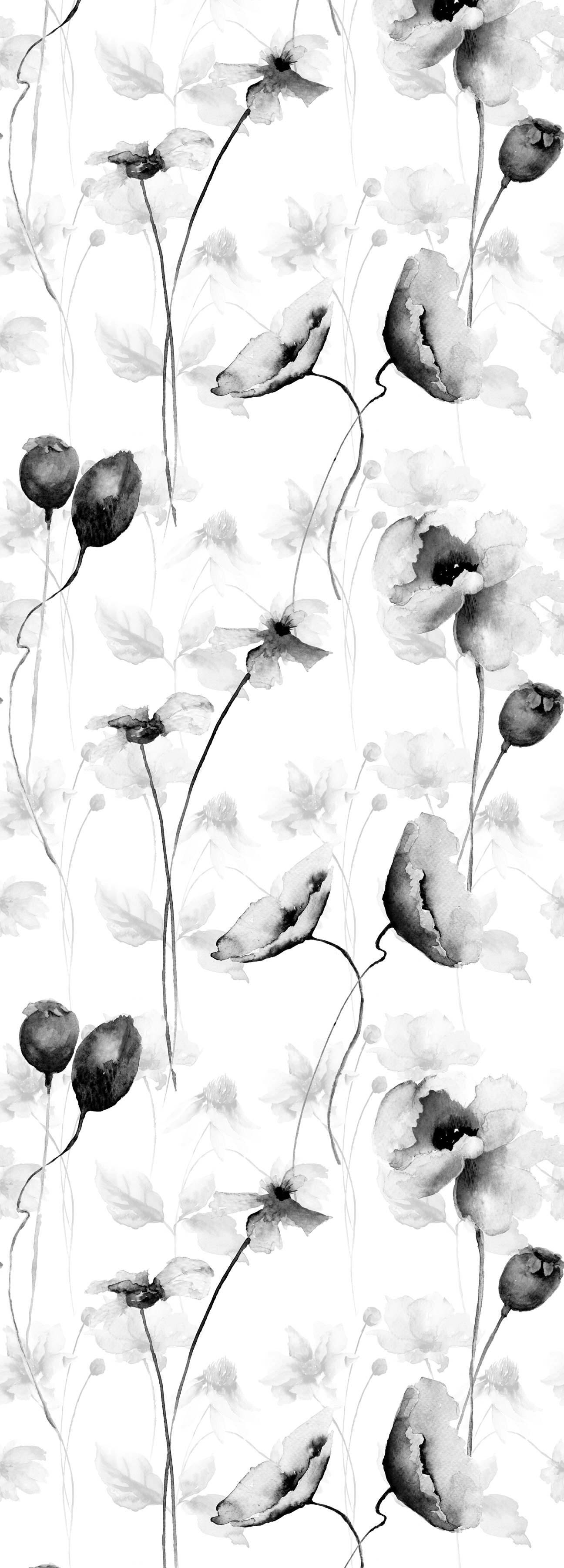 queence Vinyltapete "Moy" Motiv  bedruckt  botanisch  floral  gemustert  natürlich glatt 90x250cm, selbstklebend, kinderleichte Anbringung, Sticker von Queence