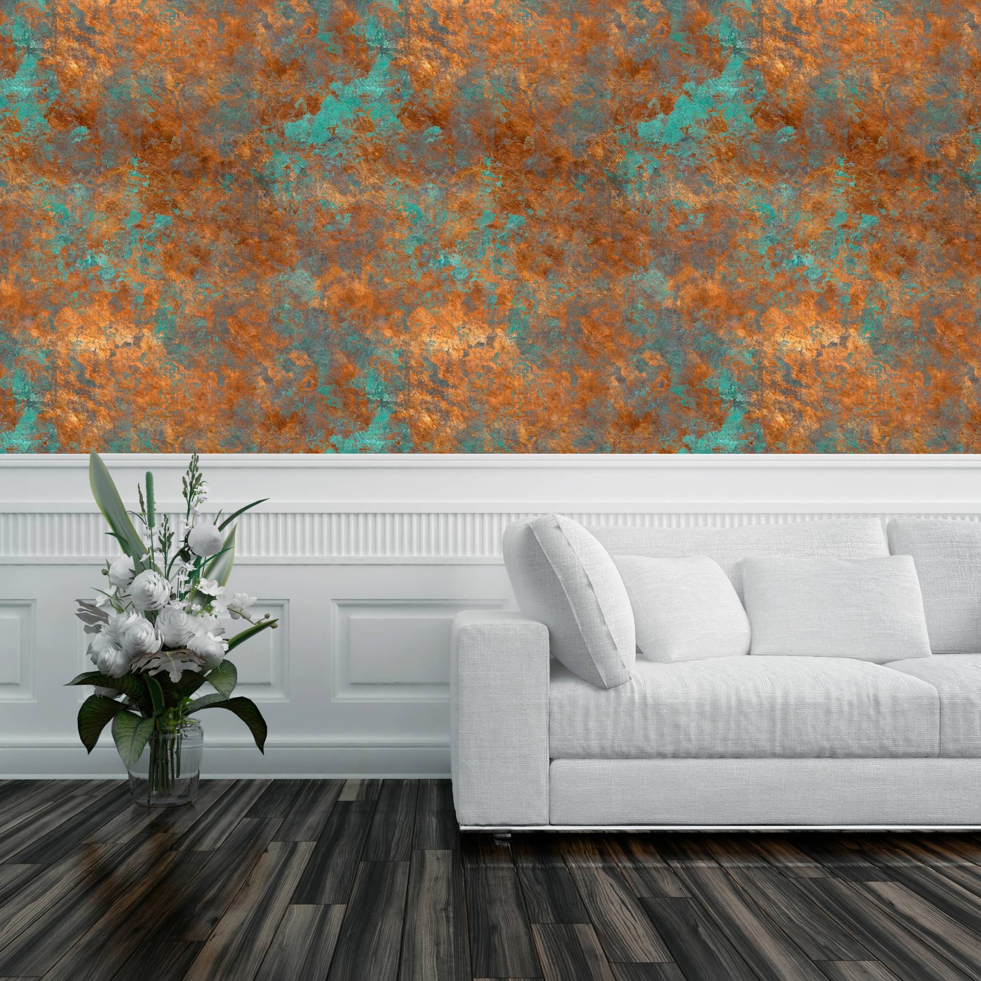 queence Vinyltapete "Ouxealie" Abriebeffekte  Steinoptik  bedruckt  clean  minimalistisch  unifarben glatt 90x250cm, selbstklebend, kinderleichte Anbringung, Sticker von Queence