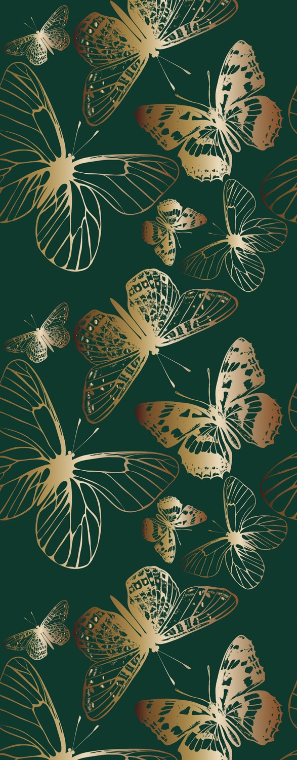 queence Vinyltapete "Sonia" Motiv  bedruckt  botanisch  floral  gemustert  natürlich glatt 90x250cm, selbstklebend, kinderleichte Anbringung, Sticker von Queence