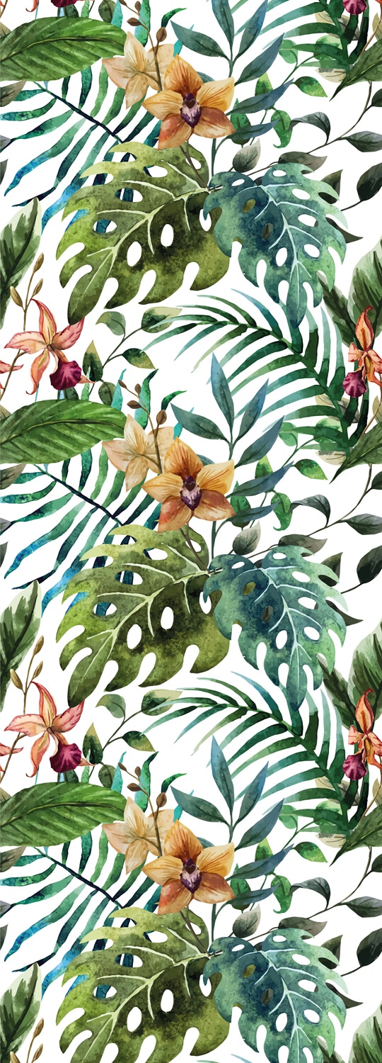 queence Vinyltapete "Tor" Motiv  bedruckt  botanisch  floral  gemustert  natürlich glatt 90x250cm, selbstklebend, kinderleichte Anbringung, Sticker von Queence