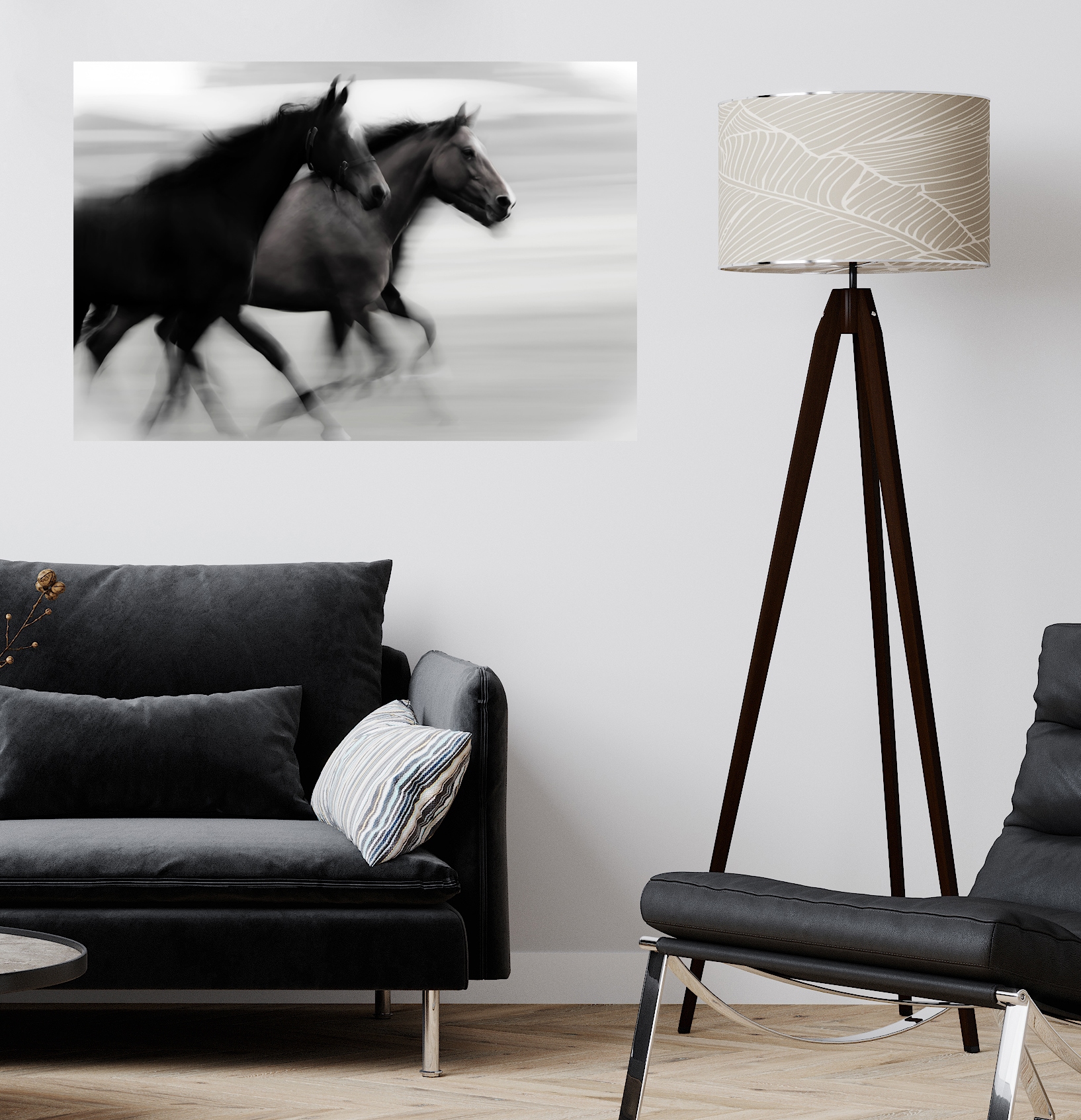 queence Wandsticker "Horses", (1 St.), Selbstklebend, kinderleichte Anbringung von Queence