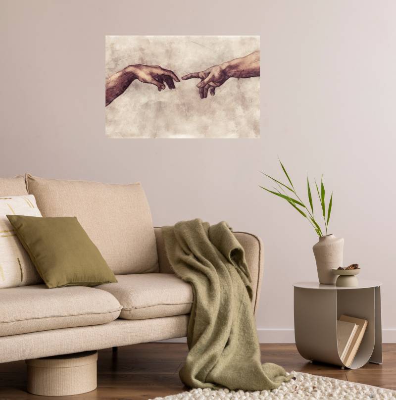 queence Wandsticker "Michelangelo" Selbstklebend, kinderleichte Anbringung von Queence