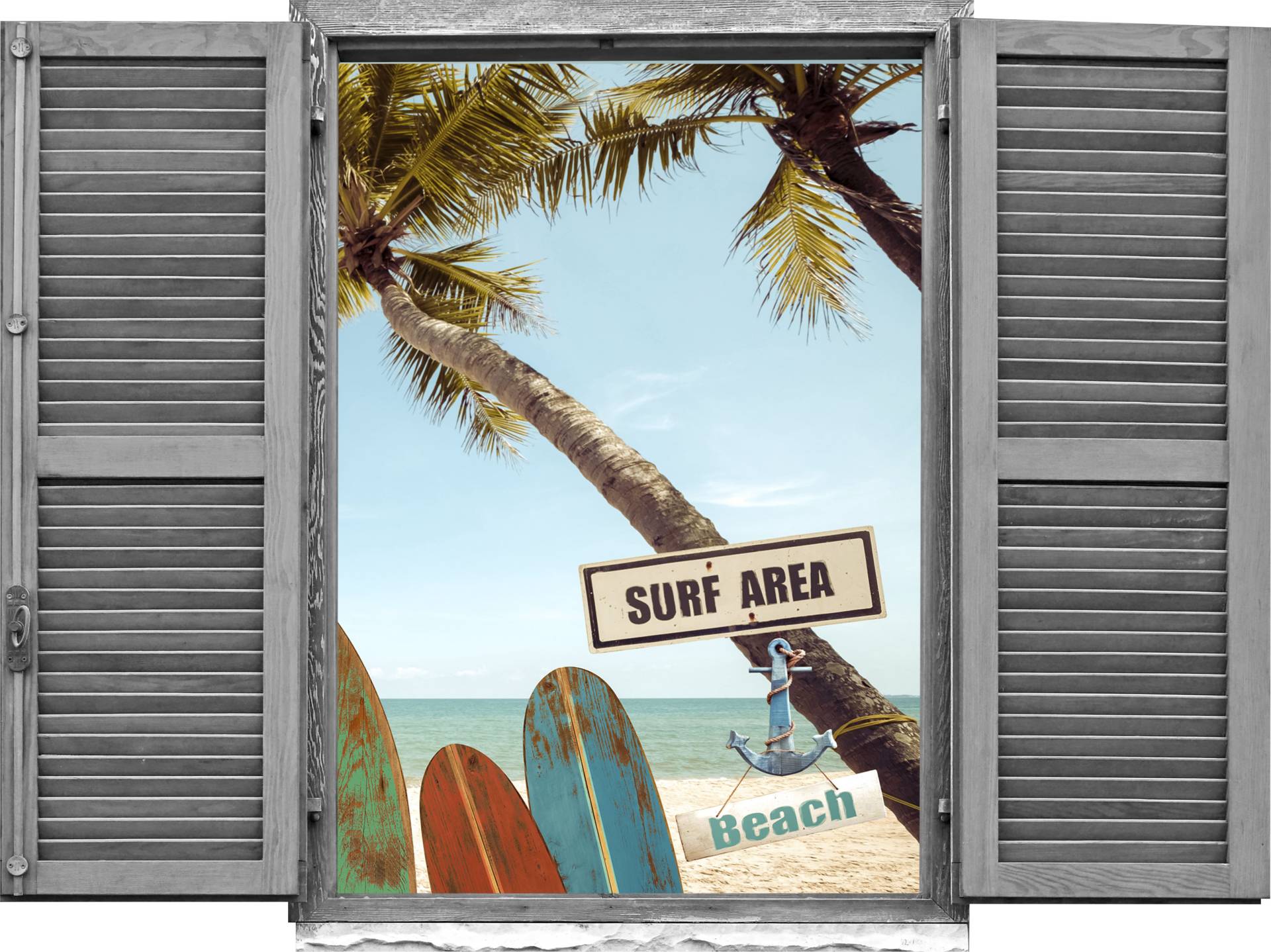 queence Wandtattoo "Surf Beach", (1 St.) von Queence