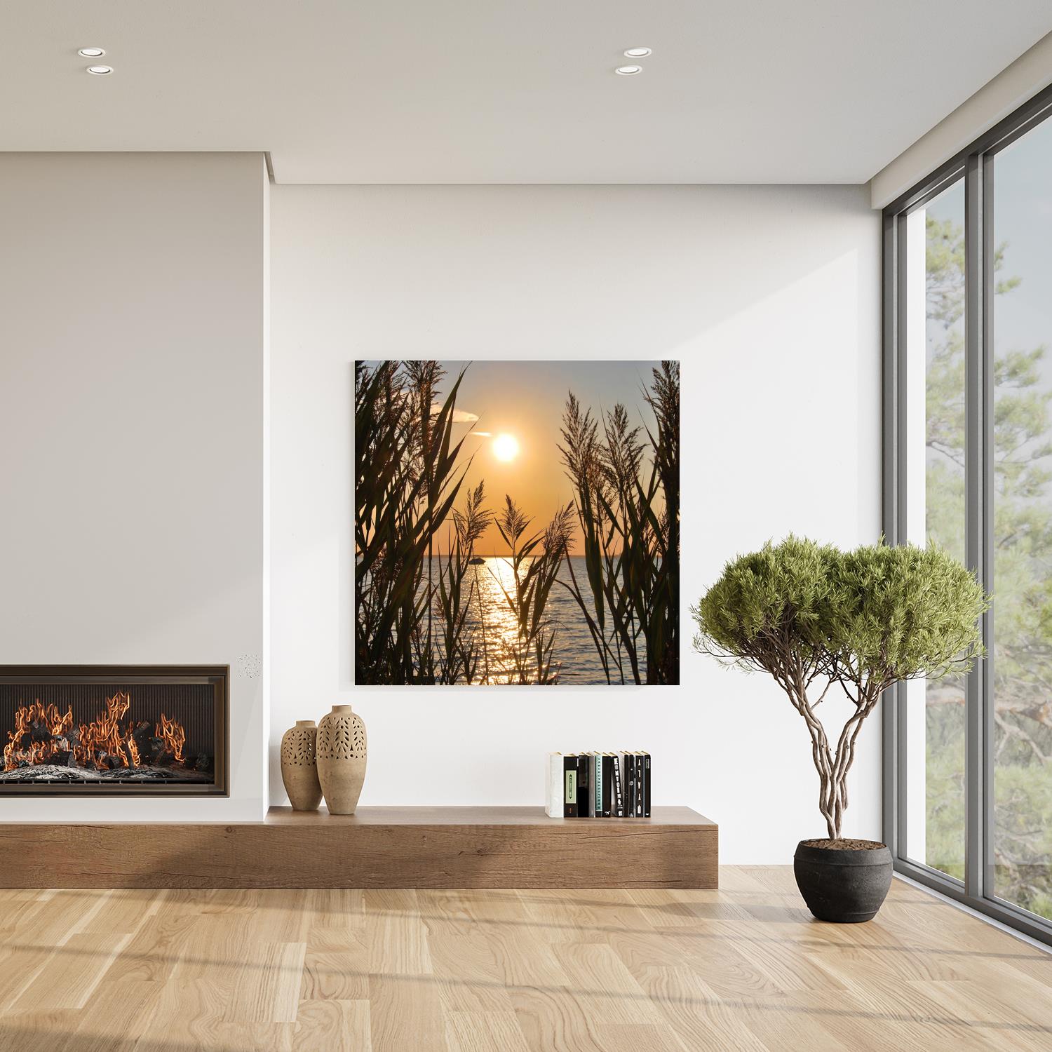 queence XXL-Wandbild "Akustikbild Seelandschaft Gräser" Bilder vom Sonnenuntergang & -aufgang  Gräser  Natur  Romantisch  See  Seebilder  Seelandschaft 1 Stk. tlg. Einfache Akustiklösung ohne Baumaßnahme, Schalldämmung, Paneele queence XXL-Wandbild "Akustikbild Seelandschaft Gräser" Bilder vom Sonnenuntergang & -aufgang  Gräser  Natur  Romantisch  See  Seebilder  Seelandschaft 1 Stk. tlg. Einfache Akustiklösung ohne Baumaßnahme, Schalldämmung, Paneele von Queence