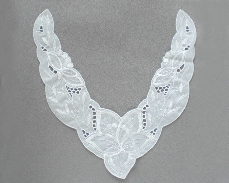 Großer Spitzeneinsatz Off White Spitze Spitzenapplikation von QueenofGarbage