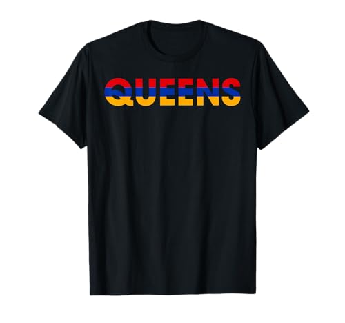 Queens NYC Armenische Flagge, geeignet für Männer und Frauen. T-Shirt von Queens Armenian Pride Products