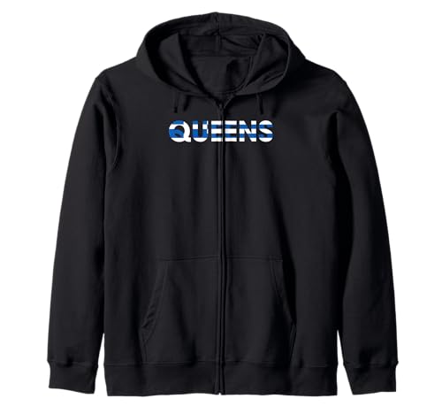 Astoria Queens griechische Flagge, geeignet für Männer und Frauen. Kapuzenjacke von Queens Greek Pride Astoria Products