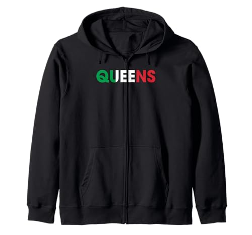 Queens NYC Italienische Flagge, geeignet für Männer und Frauen. Kapuzenjacke Queens NYC Italienische Flagge, geeignet für Männer und Frauen. Kapuzenjacke von Queens Italian Pride Products