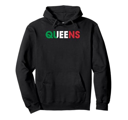 Queens NYC Italienische Flagge, geeignet für Männer und Frauen. Pullover Hoodie von Queens Italian Pride Products