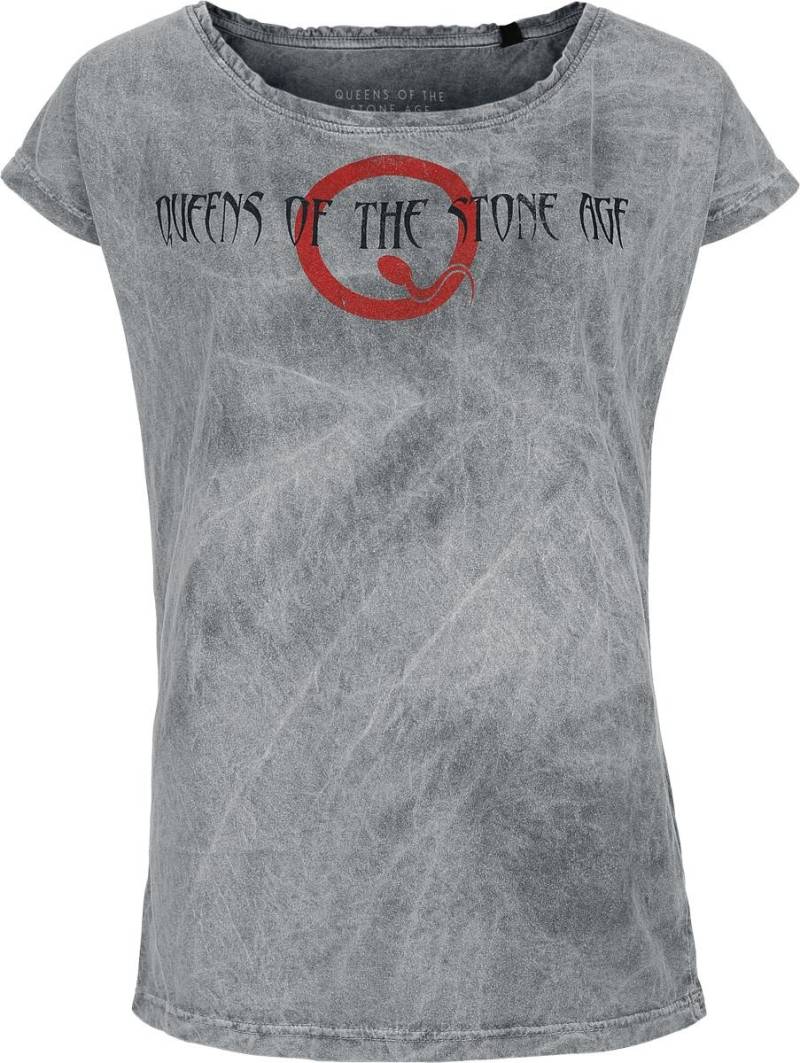Queens Of The Stone Age Logo T-Shirt grau in M von Queens Of The Stone Age