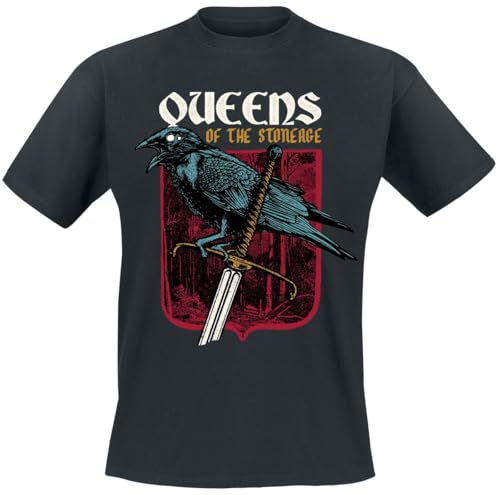 Queens Of The Stone Age Sword Crow Männer T-Shirt schwarz L 100% Baumwolle Band-Merch, Bands von Queens Of The Stone Age