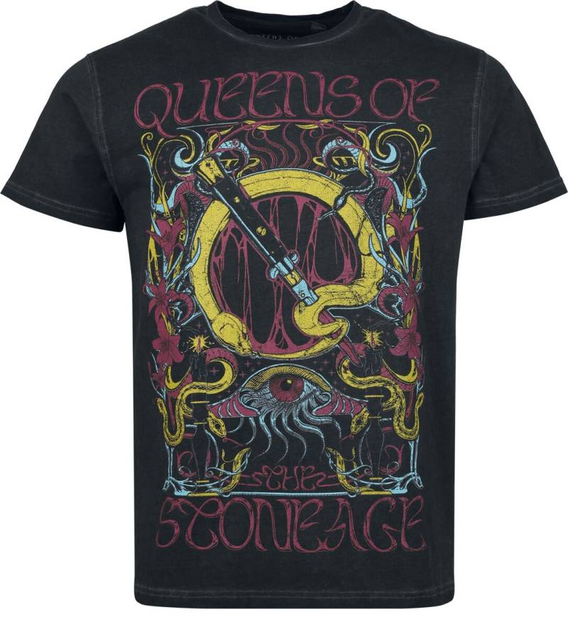Queens Of The Stone Age T-Shirt - Neon Sacrilege - S bis 4XL - für Männer - Größe 3XL - anthrazit  - EMP exklusives Merchandise! von Queens Of The Stone Age