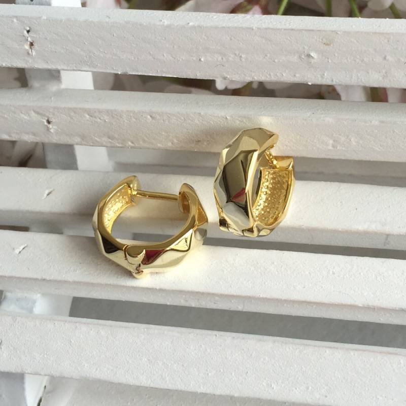 Reifen Phantasie Geschnitten Ohrringe - Hoop Ohrringe-Golden Ohrringe-Plain Metall Creolen Ohrringe-Silber Ohrringe-Fancy Urlaub Geschenk Schmuck von QueensJewelryOnline