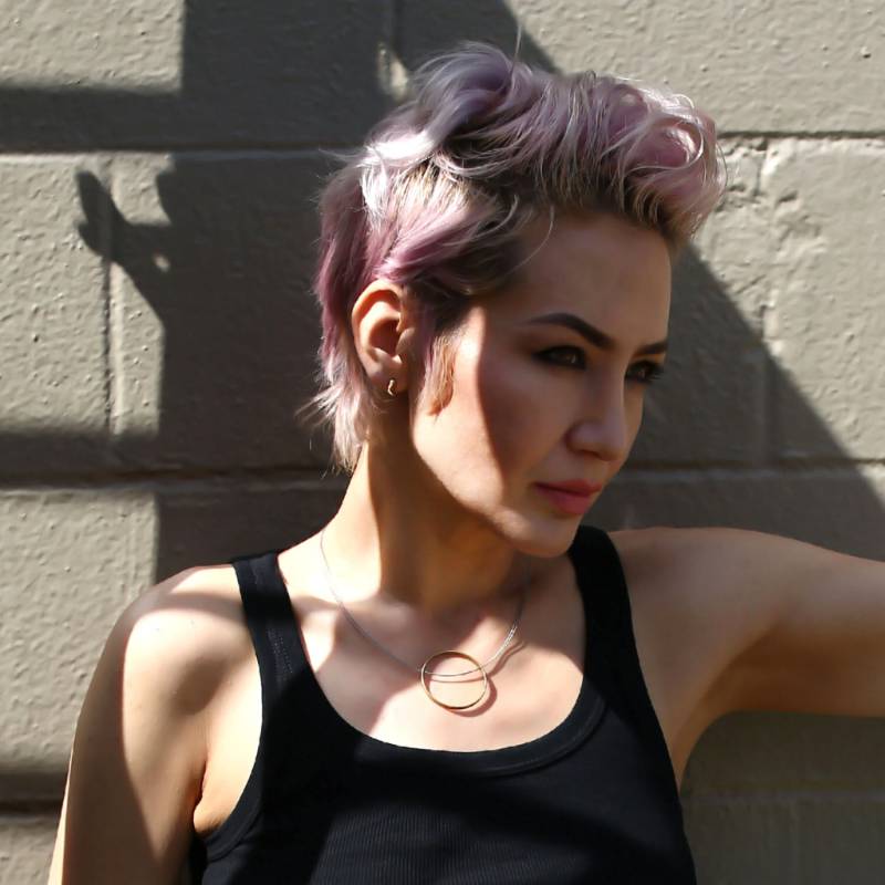 Nora Kette - Messing Kreis Anhänger Industrial Halskette Von Queens Metal von QueensMetalJewelry