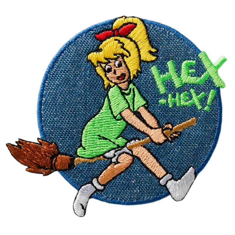 Bibi Blocksberg© Bügelbild, Blocksberg Auf Besen Kartoffelbrei, Lizenzware, Patch, Flicken von QueenswayPatchwork