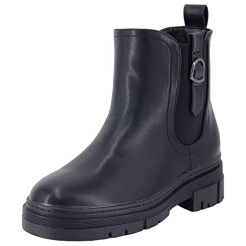 Queentina Chelsea Stiefel Damen Stiefeletten Boots Leicht Gefüttert 2723 Schwarz 37 von Queentina