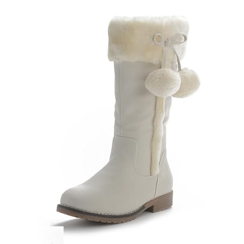 Queentina Damen Stiefel warm gefüttert Winter Schnee Boots BH200 Beige 37 von Queentina