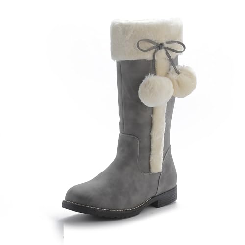 Queentina Damen Stiefel warm gefüttert Winter Schnee Boots BH200 Grau 39 von Queentina