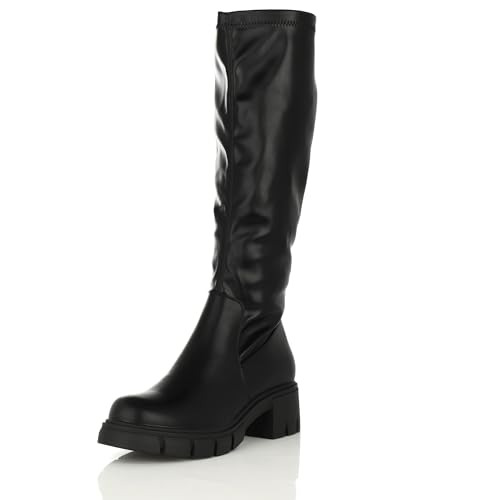 Queentina Damen Stiefel Reißverschluss B2760-HB Black-39 von Queentina