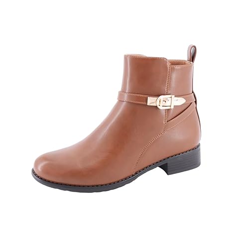 Queentina Damen Stiefeletten Absatz Boots Halbschuhe Stiefel leicht gefüttert B2763 Camel 38 von Queentina