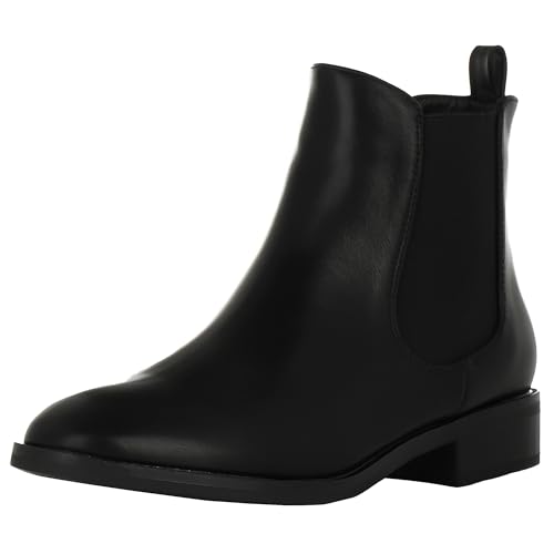 Queentina Damen Stiefeletten Chelsea Boots B2780-KB Black-36 von Queentina