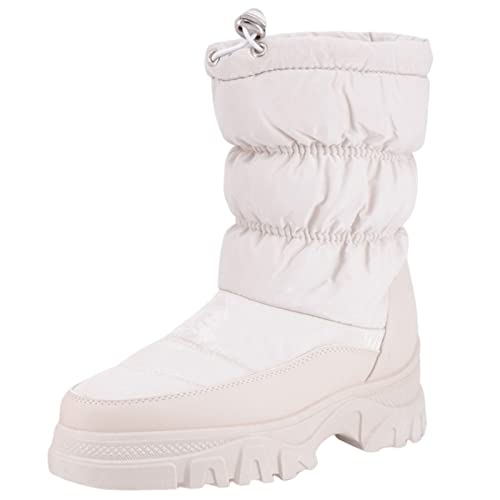 Queentina Schneestiefel Damen Winterboots Winterstiefel Gefüttert 1915 Winterschuhe von Queentina