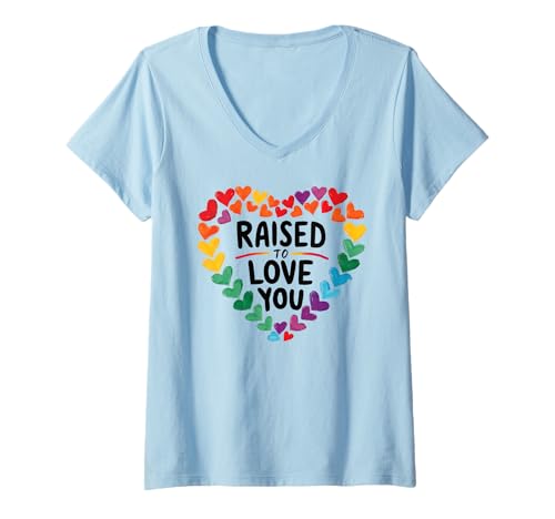 Damen Aufgewachsen, um dich zu lieben LGBT-Mutter Sohn Tochter LGBTQ Pride Mama T-Shirt mit V-Ausschnitt Damen Aufgewachsen, um dich zu lieben LGBT-Mutter Sohn Tochter LGBTQ Pride Mama T-Shirt mit V-Ausschnitt von Queer & Co Apparel.USA