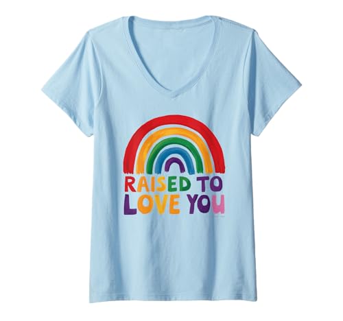 Damen Aufgewachsen, um dich zu lieben LGBT-Mutter Sohn Tochter LGBTQ Pride Mama T-Shirt mit V-Ausschnitt Damen Aufgewachsen, um dich zu lieben LGBT-Mutter Sohn Tochter LGBTQ Pride Mama T-Shirt mit V-Ausschnitt von Queer & Co Apparel.USA