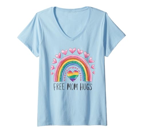 Damen Stolze LGBT-Mutter - Mutter Sohn Tochter LGBTQ Pride Month Nana T-Shirt mit V-Ausschnitt Damen Stolze LGBT-Mutter - Mutter Sohn Tochter LGBTQ Pride Month Nana T-Shirt mit V-Ausschnitt von Queer & Co Apparel.USA