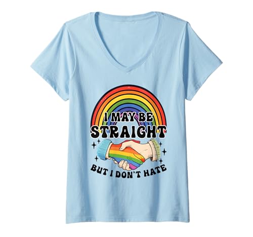 Damen Straight Ally LGBTQ Pride Month — Unterstütze Liebe statt Hass LGBT T-Shirt mit V-Ausschnitt Damen Straight Ally LGBTQ Pride Month — Unterstütze Liebe statt Hass LGBT T-Shirt mit V-Ausschnitt von Queer & Co Apparel.USA