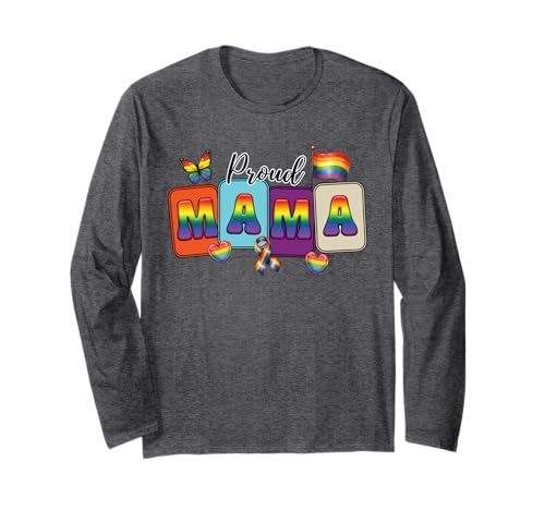 Proud LGBT Mama - Mutter Sohn Tochter LGBTQ Pride Monat Mama Langarmshirt Proud LGBT Mama - Mutter Sohn Tochter LGBTQ Pride Monat Mama Langarmshirt von Queer & Co Apparel.USA