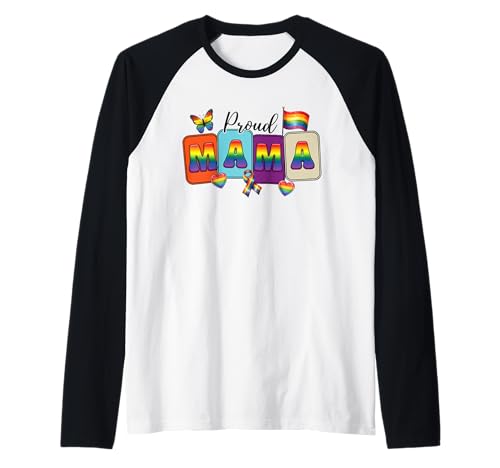 Proud LGBT Mama - Mutter Sohn Tochter LGBTQ Pride Monat Mama Raglan Proud LGBT Mama - Mutter Sohn Tochter LGBTQ Pride Monat Mama Raglan von Queer & Co Apparel.USA