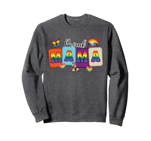 Proud LGBT Mama - Mutter Sohn Tochter LGBTQ Pride Monat Mama Sweatshirt von Queer & Co Apparel.USA